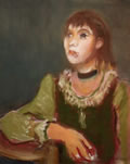 Mezza figura, 1983, olio su tela, cm 60x50, esposta personale galleria Old Art di Frattamaggiore